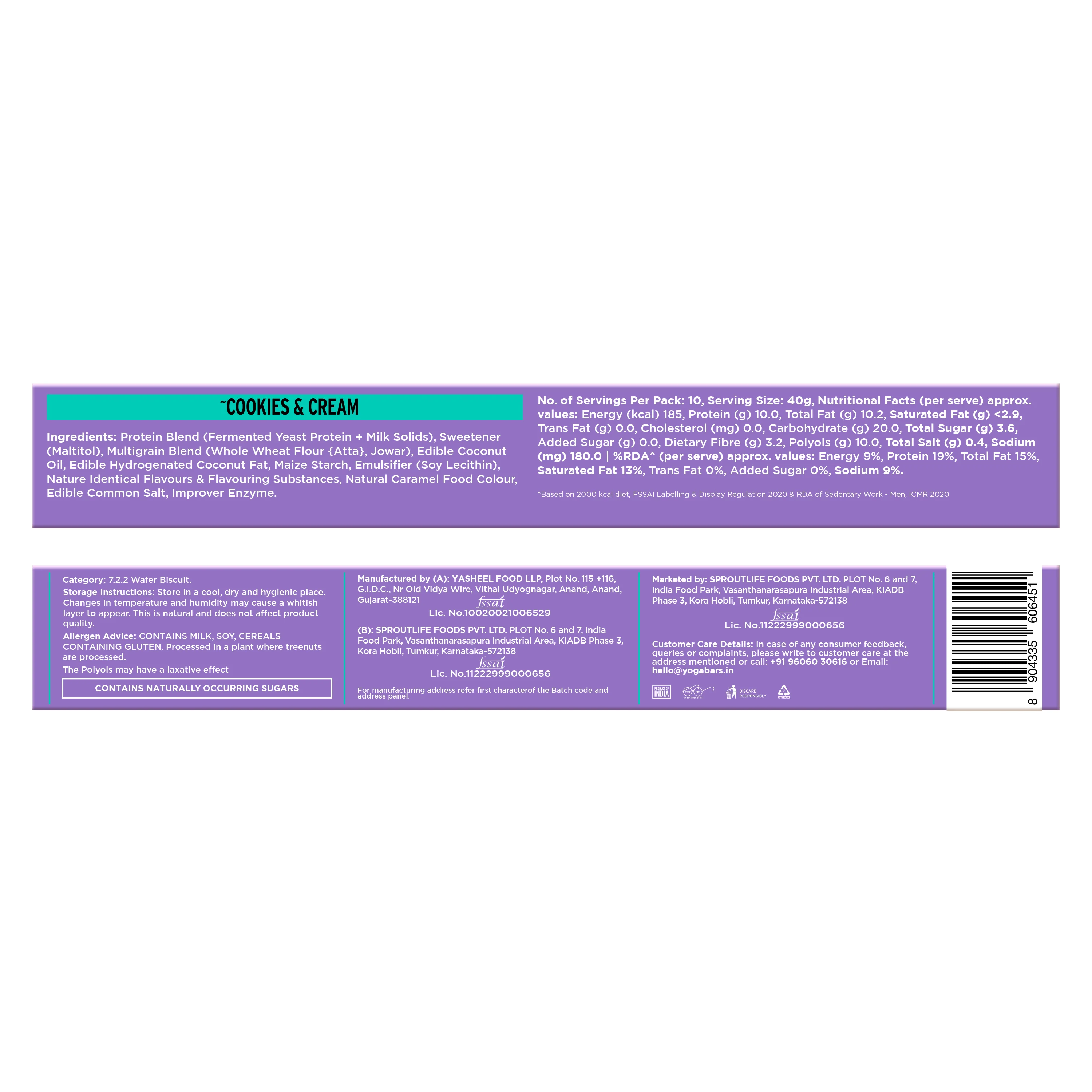 10g Protein Wafer Bars Dark Chocolate Flavour - Pack of 10 - Image 8