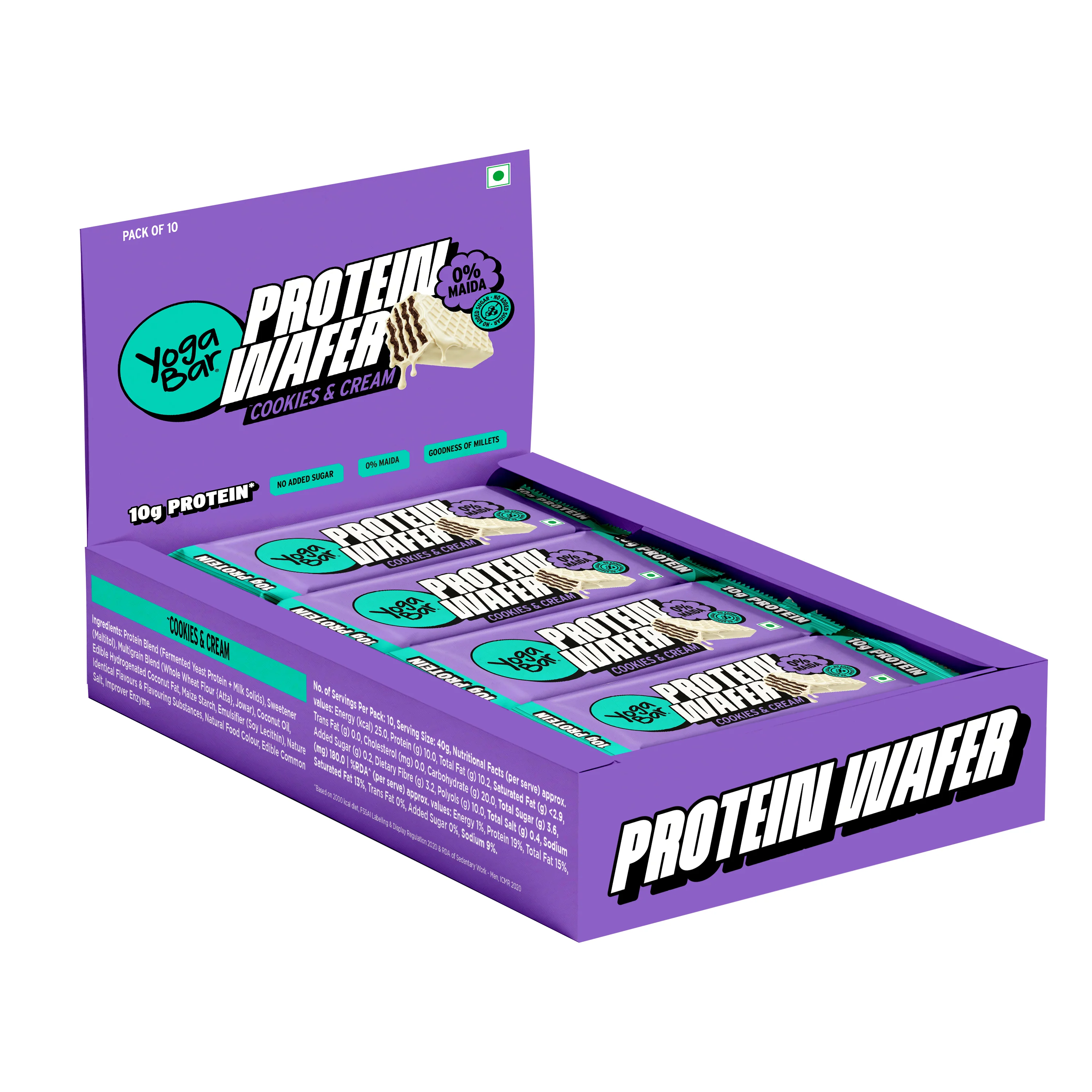 10g Protein Wafer Bars Dark Chocolate Flavour - Pack of 10 - Image 7