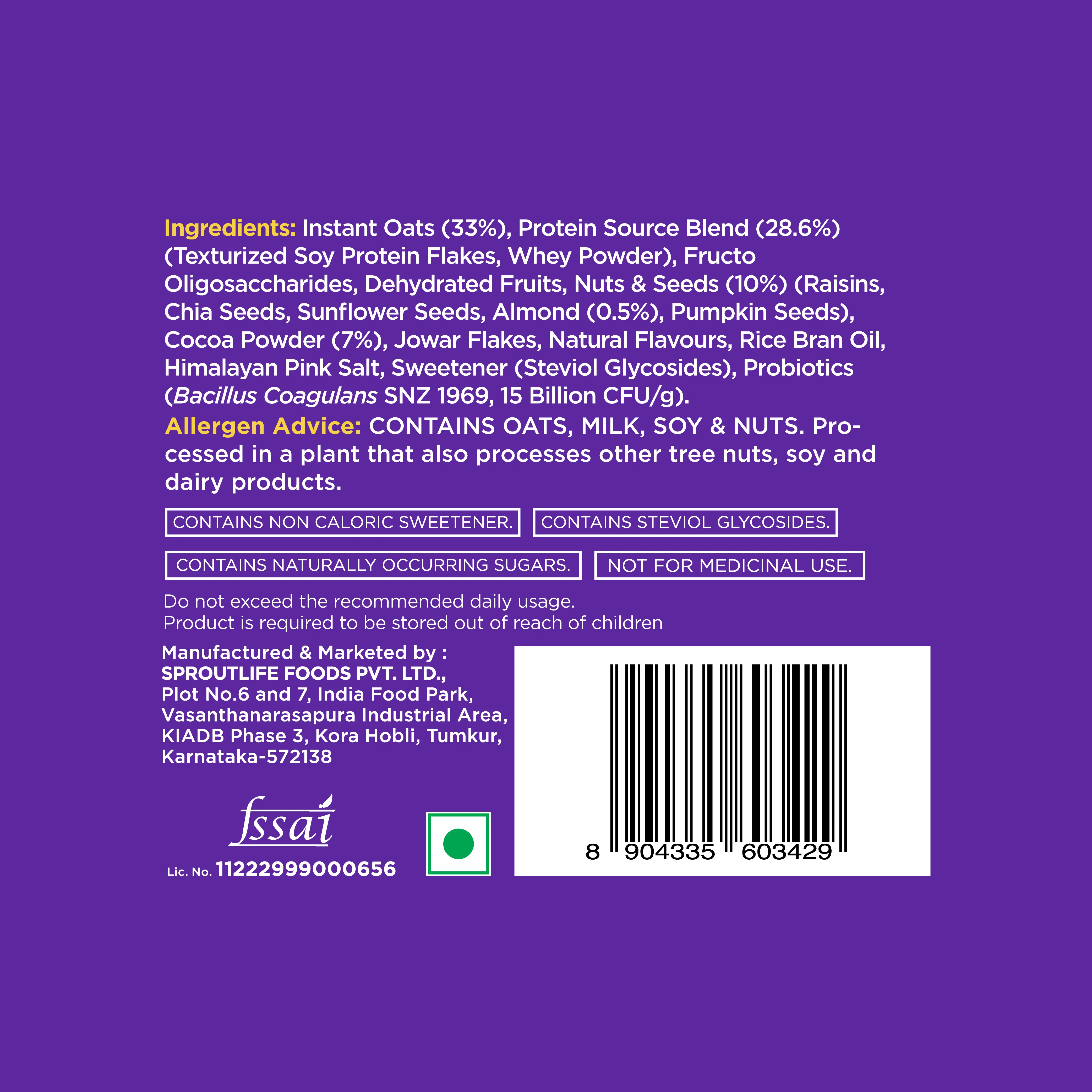 26g High Protein Oats Dark Chocolate - Image 4