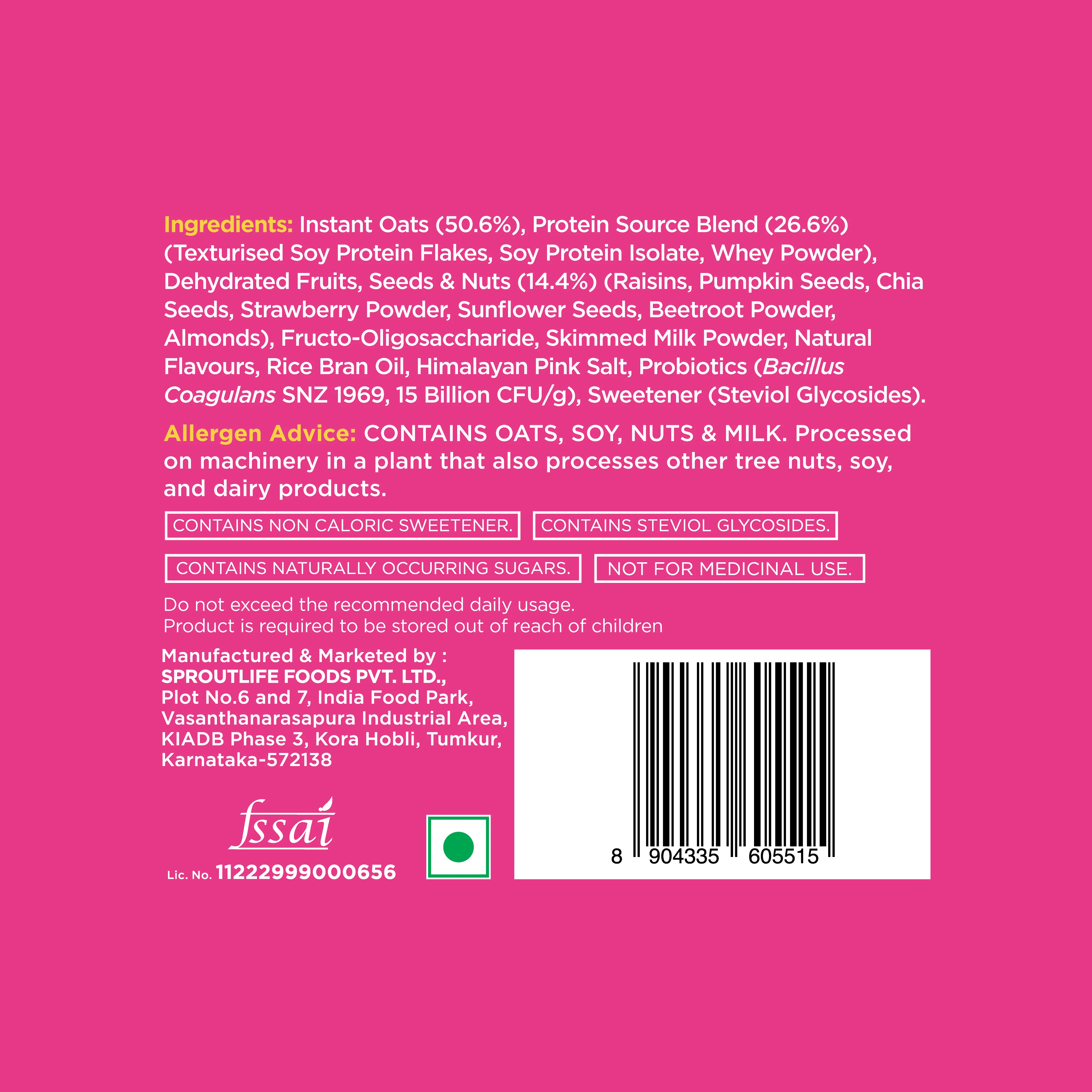26g High Protein Oats Fruit & Nut - Image 4