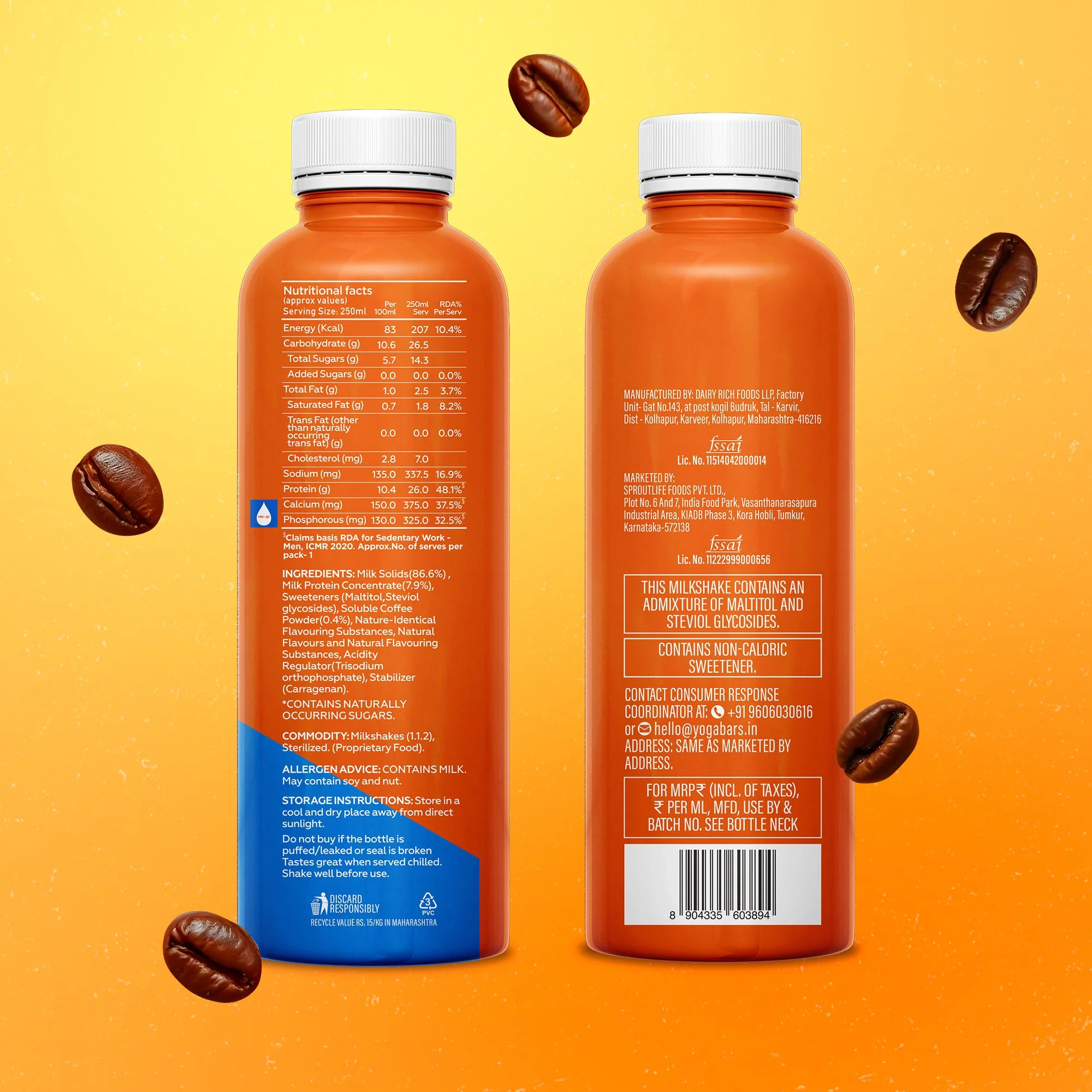 26g Protein Shake Cold Coffee 250ml/bottle - Image 2