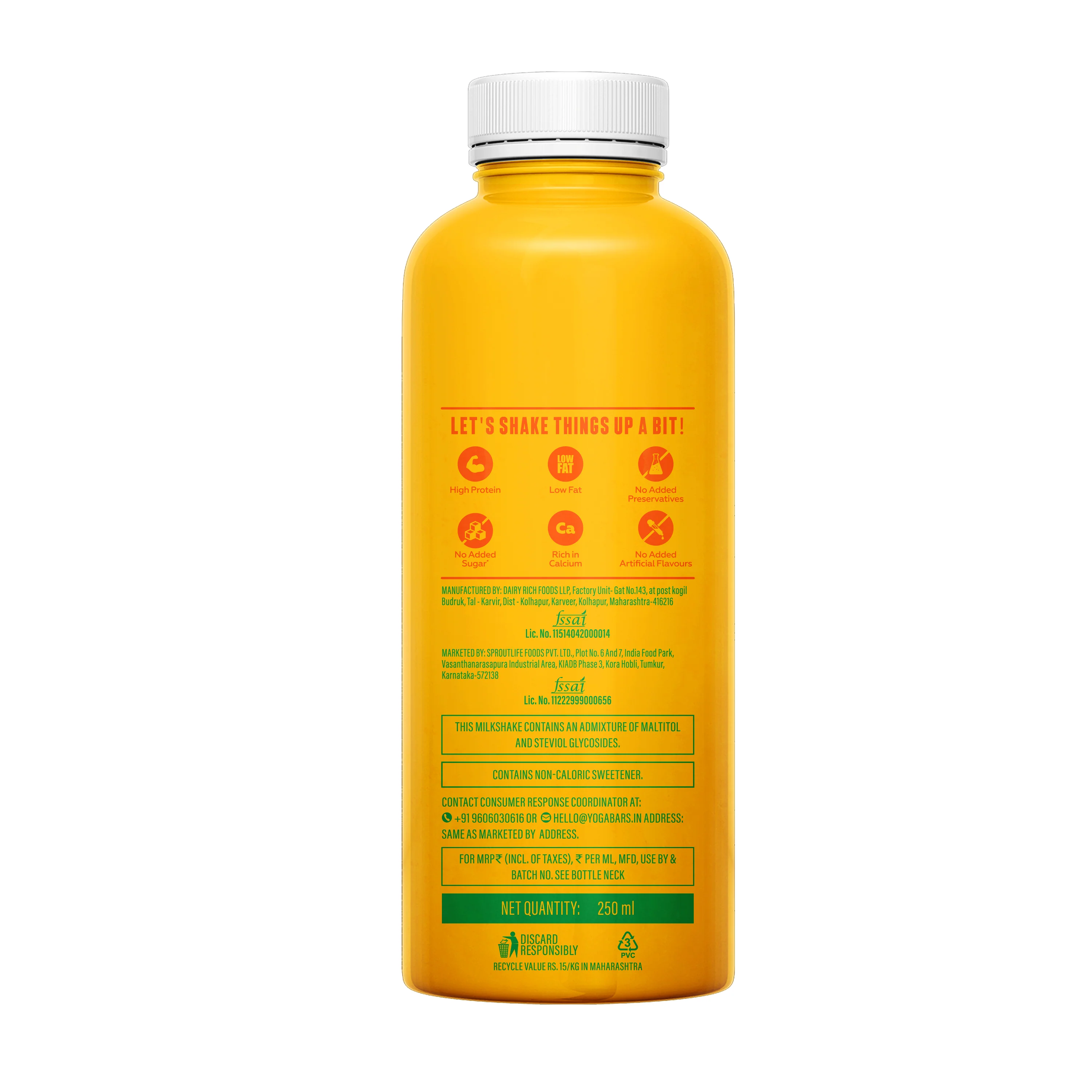 26g Protein Shake Mango Rizz - Pack of 24 - 250ml/bottle - Image 3